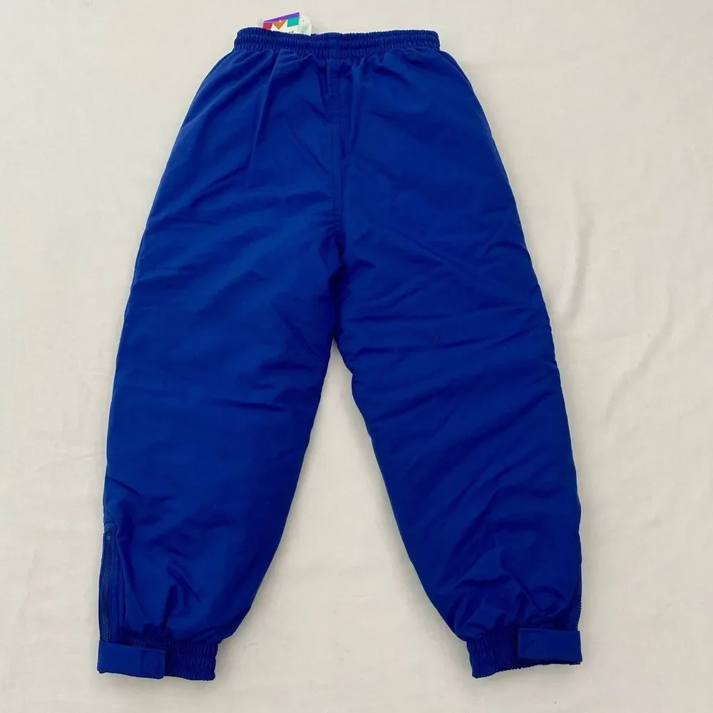 Gymboree Snow Pants Boys XL Blue Vintage Rainbow Tag Pull On Winter Outdoor